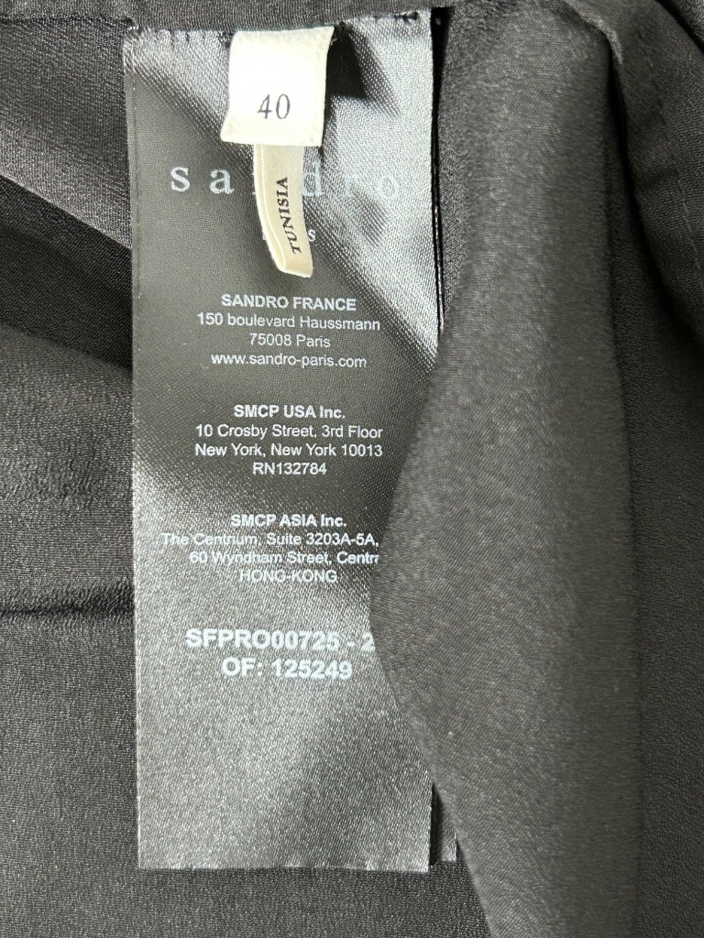 Sandro Black Viscose Slip Dress Minimalist V Neck Mini Size 40/8 - Picture 8 of 12